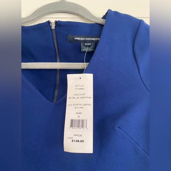 French Connection navy blue dress size xxs - Picture 3 of 5